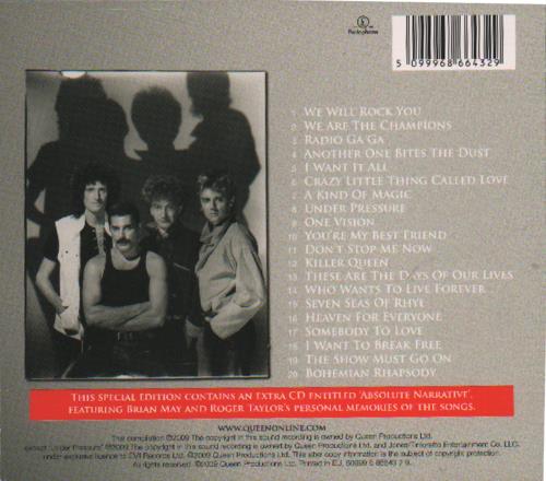 Queen Absolute Greatest UK 2 CD album set (Double CD) (485265)